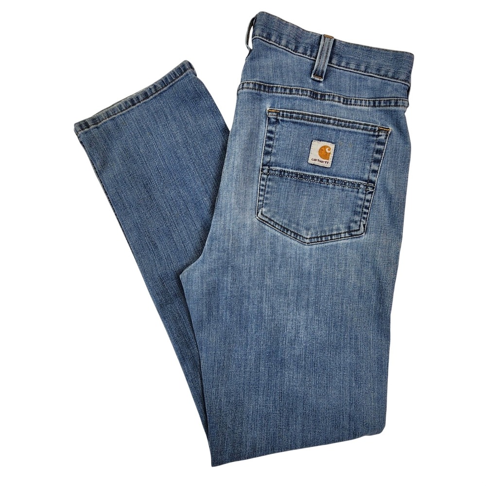 Carhartt 34x32 Blue Relaxed Fit Denim Jeans Workwear Utility Gorpcore Streetwear